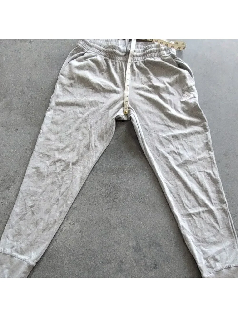 Adidas Light Gray Jogger Sweatpants Size L or Junior 2XL